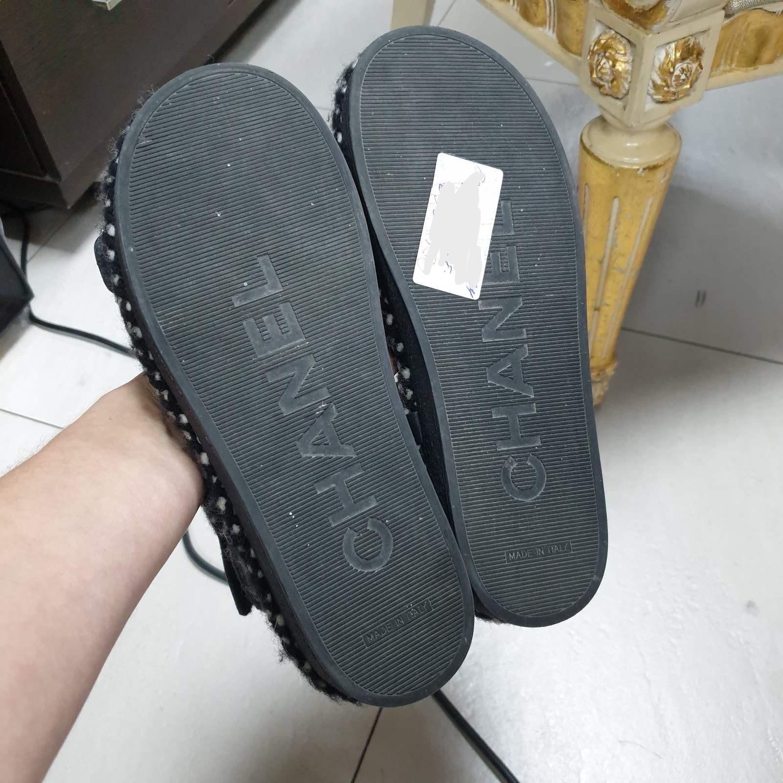 CHANEL Cord Lambskin Quilted Logo Sandals For Sale 3