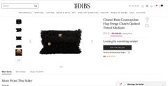 Chanel Cosmopolite Chain Trim Tweed Clutch
