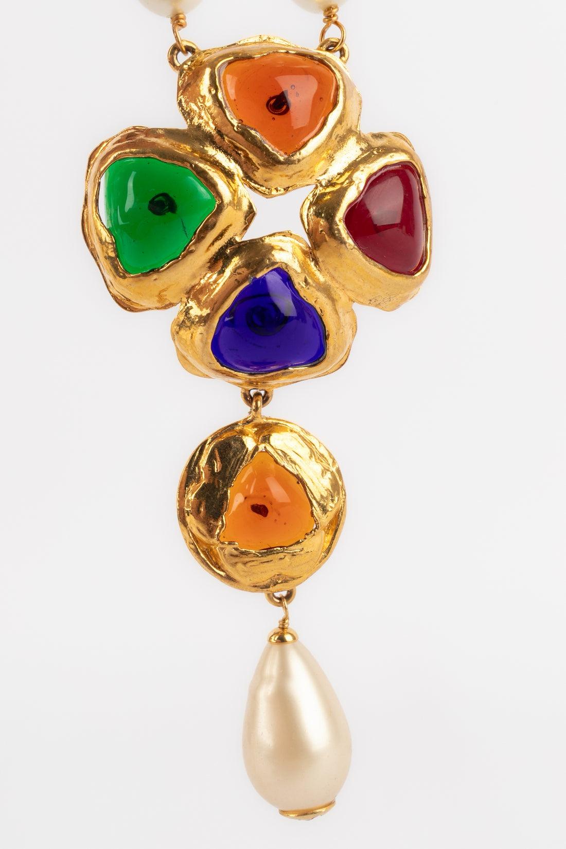 Chanel Costume Pearl Necklace, 1990s For Sale 1