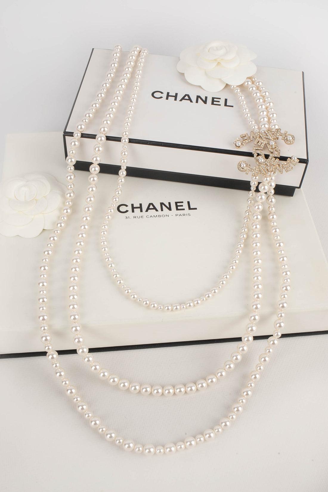 Chanel Costume Pearl Necklace, 2020 In Excellent Condition In SAINT-OUEN-SUR-SEINE, FR