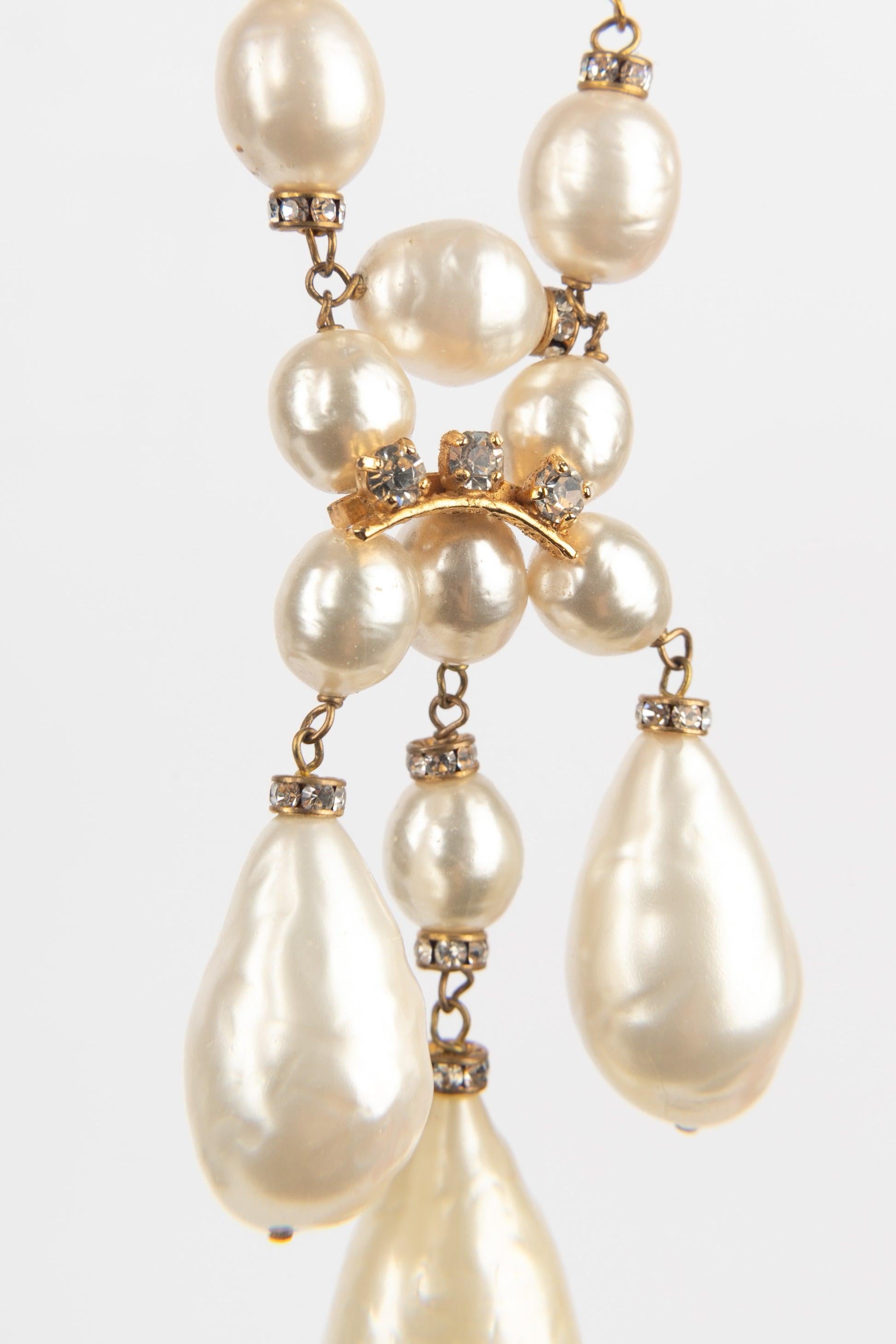 Chanel Costume Pearl Necklace In Excellent Condition For Sale In SAINT-OUEN-SUR-SEINE, FR