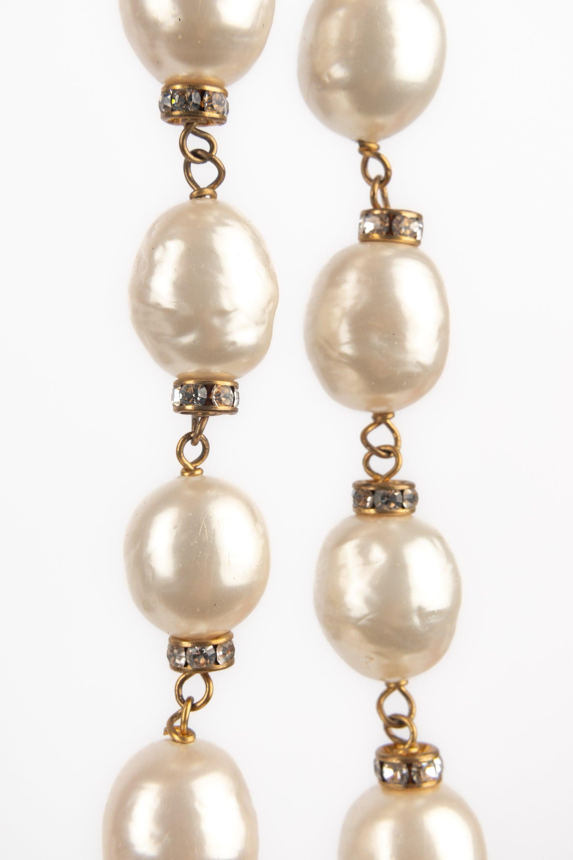 Chanel Costume Pearl Necklace For Sale 1