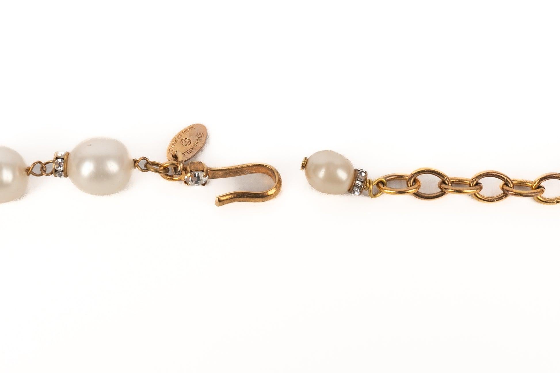 Chanel Costume Pearl Necklace For Sale 2