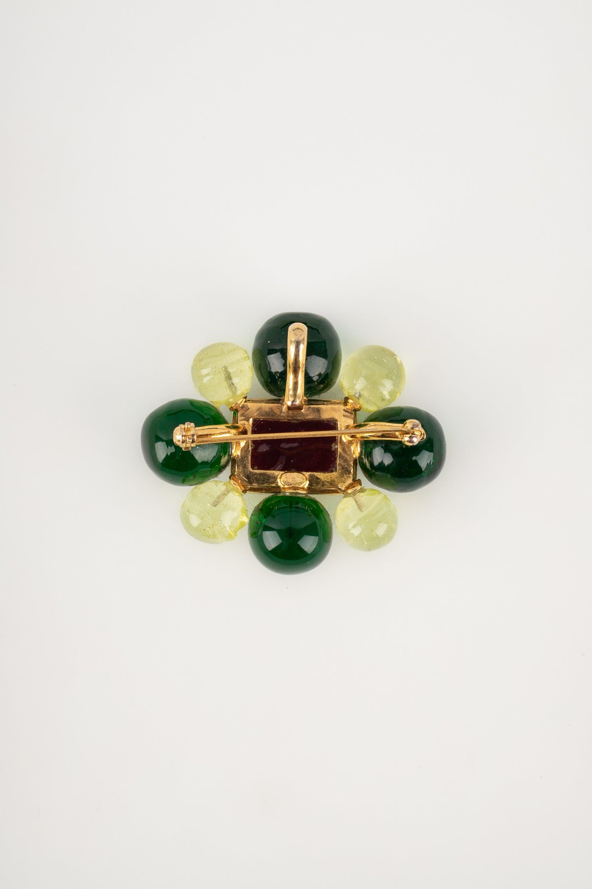 Chanel Costume Pearl Necklace with Brooch Pendant, 1997 3