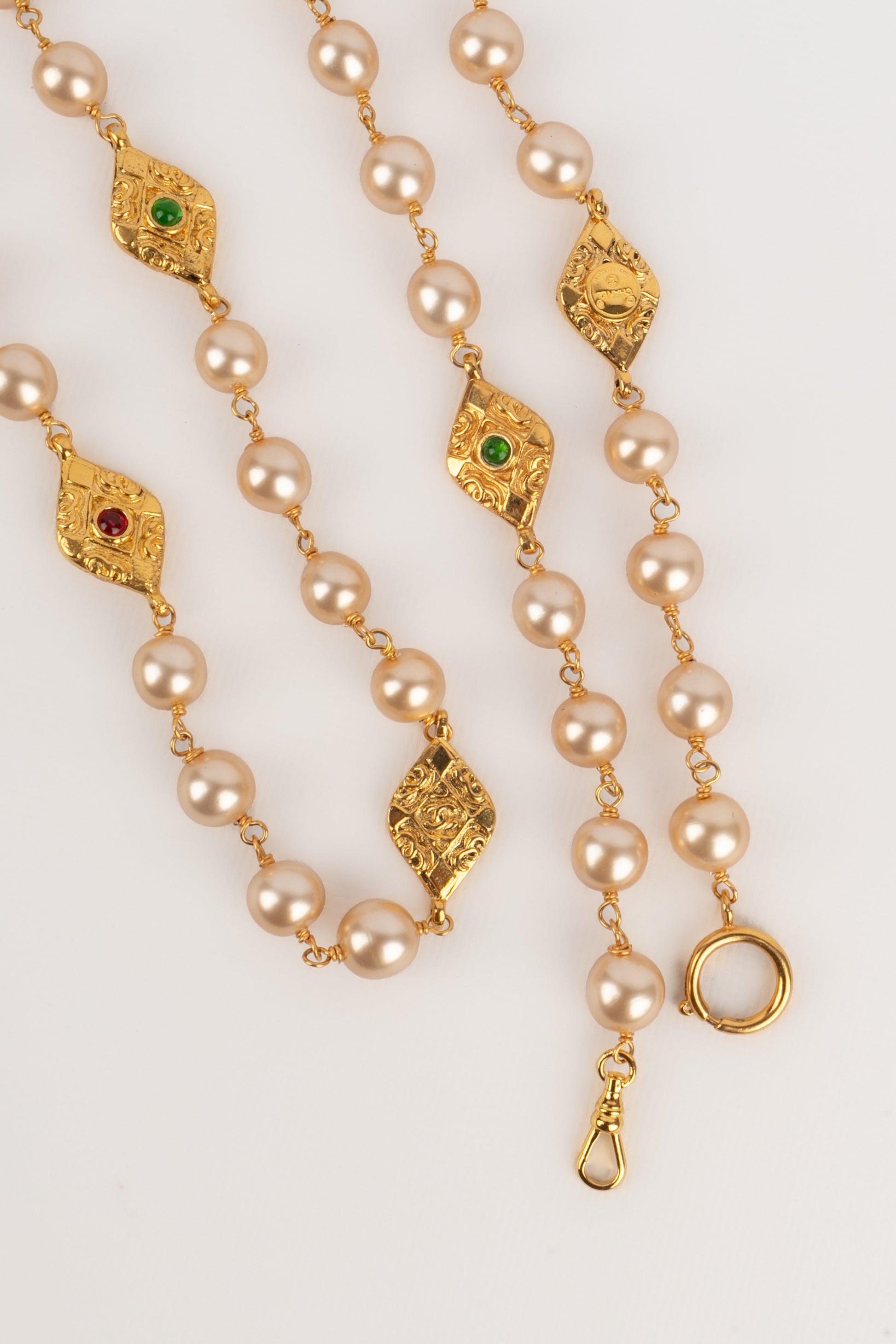 Chanel Costume Pearl Sautoir Necklace, 1980s 2