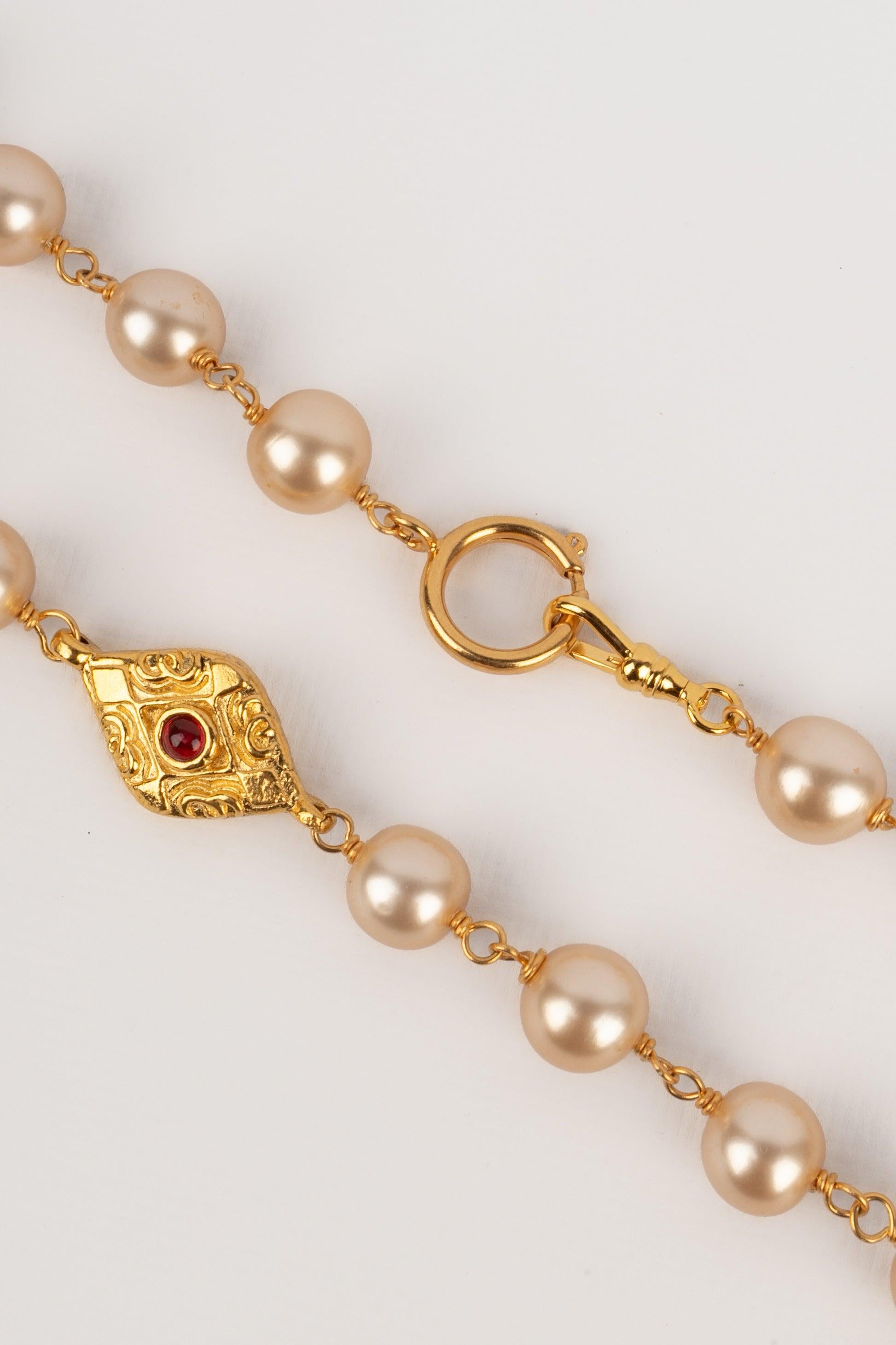 Chanel Costume Pearl Sautoir Necklace, 1980s 4