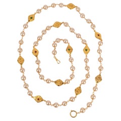 Chanel Costume Pearl Sautoir Necklace, 1980s