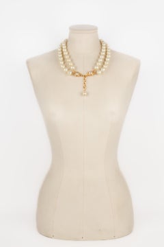 Chanel Costume Pearl Two-Row Necklace, 1990s