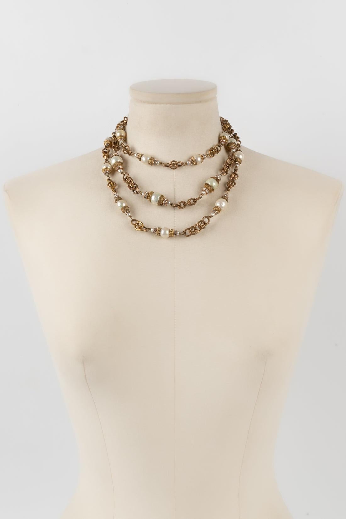 Chanel Costume Pearls Necklace, 1950-60 In Good Condition For Sale In SAINT-OUEN-SUR-SEINE, FR