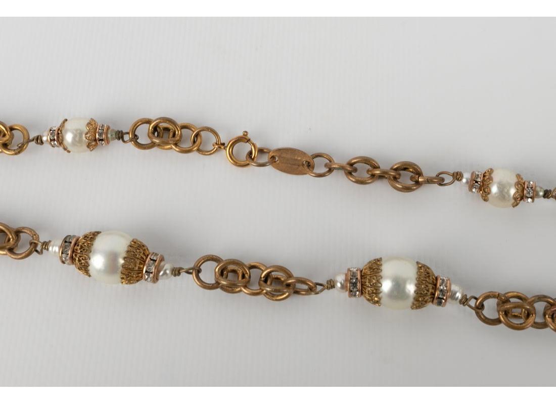 Women's Chanel Costume Pearls Necklace, 1950-60 For Sale