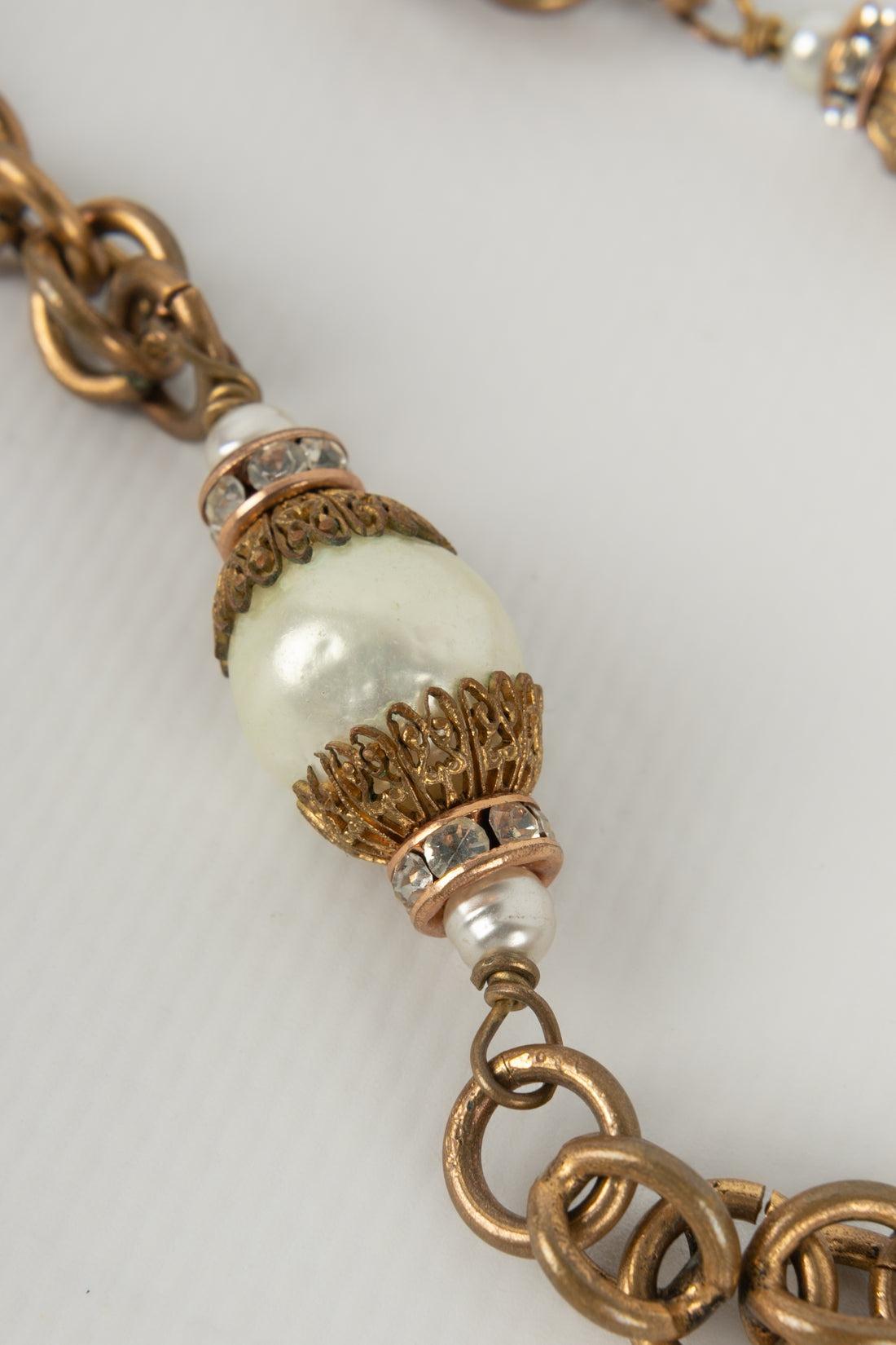 Chanel Costume Pearls Necklace, 1950-60 For Sale 1