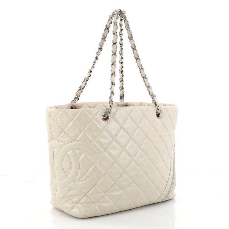 Chanel Cotton Club Tote Quilted Aged Calfskin Large at 1stDibs