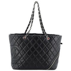 Chanel Cotton Club Tote Quilted Aged Calfskin Large