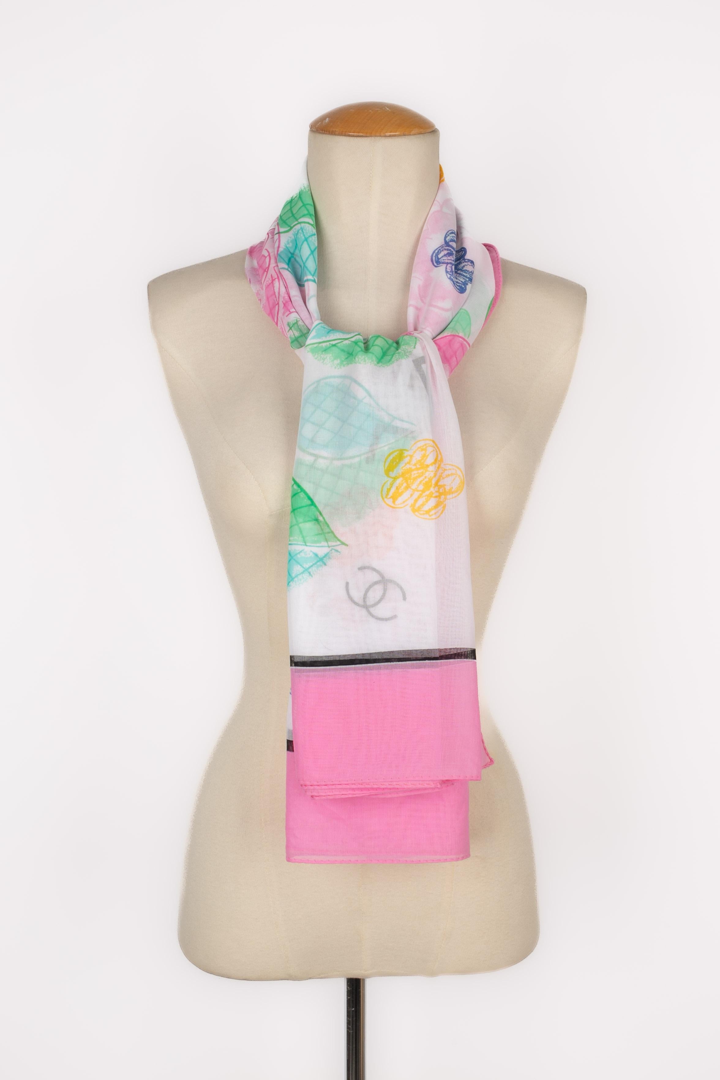 Chanel Baumwollfoulard / Pareo Damen im Angebot