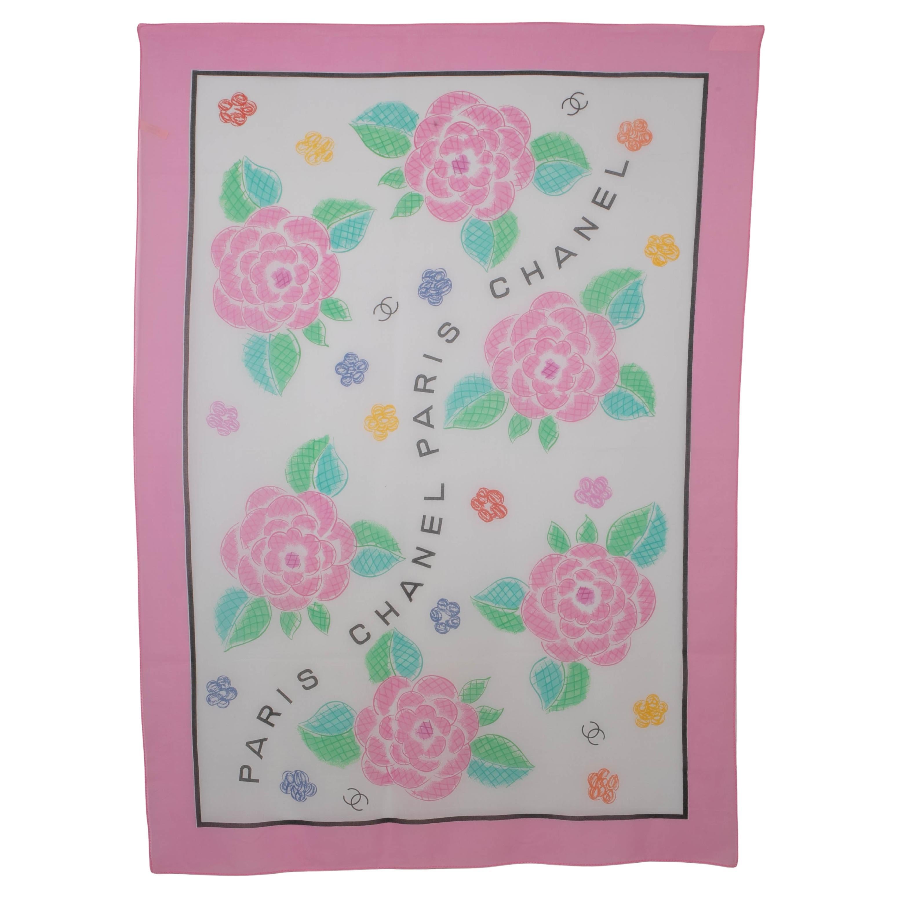 Chanel Baumwollfoulard / Pareo im Angebot