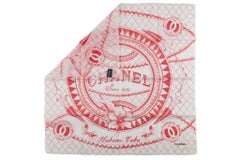 Chanel Cotton Havana Cuba Scarf White