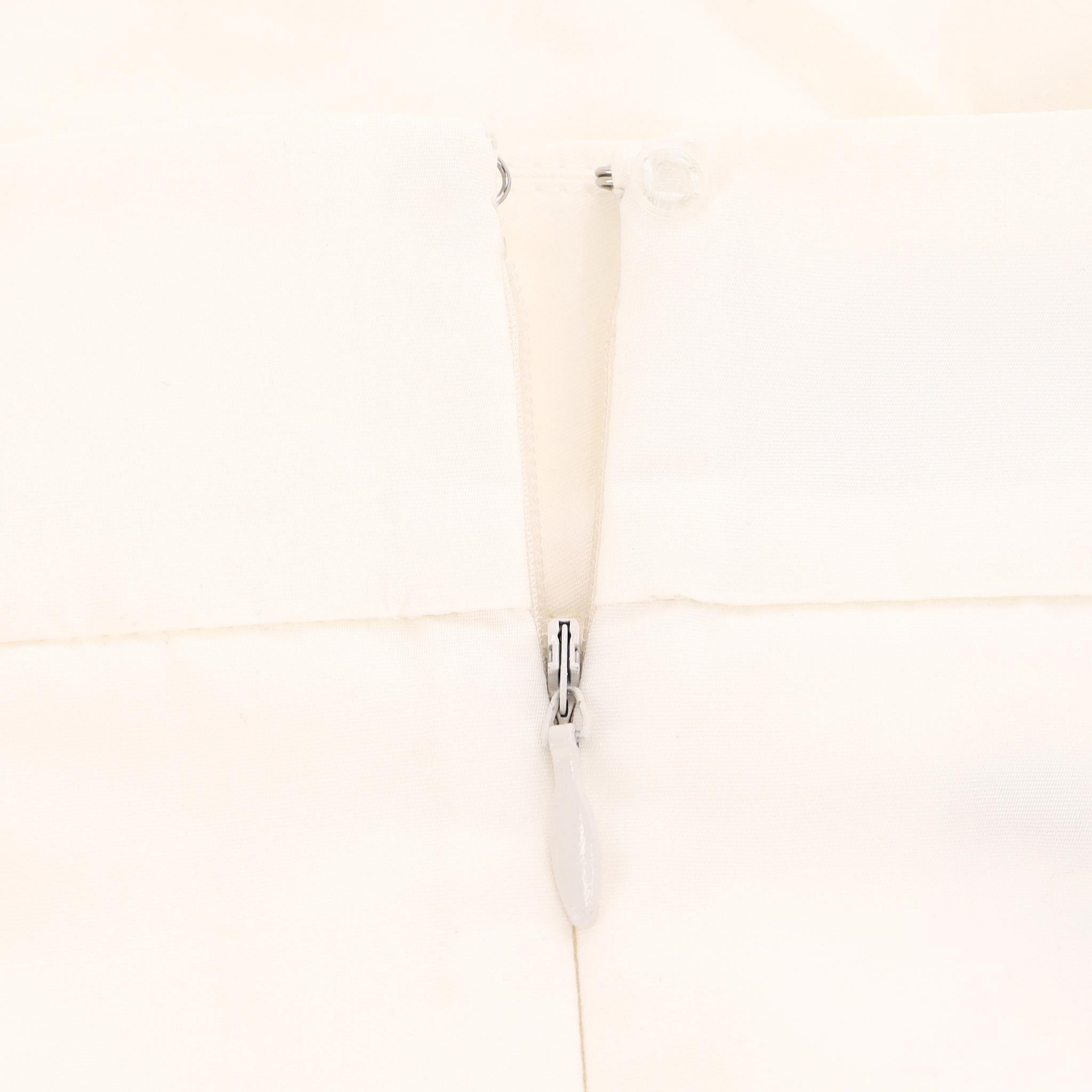 Chanel - Pantalon large en coton à taille haute en vente 1