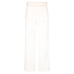 Chanel - Pantalon large en coton à taille haute
