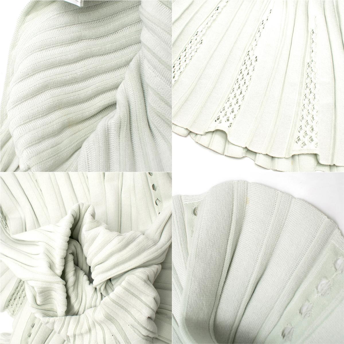 Chanel Cotton-Knit Mint Dress & Cardigan Set SIZE 34 FR 2