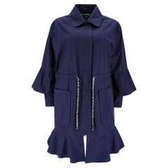 Used Chanel Cotton Layered Drawstring Coat
