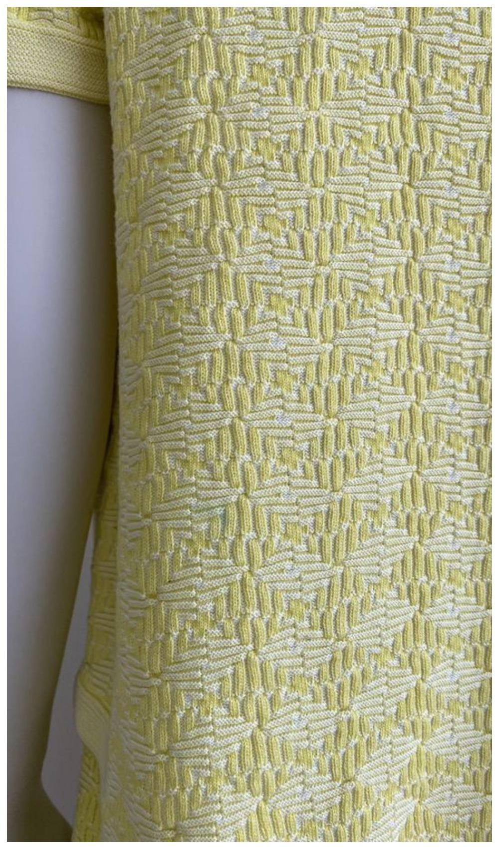 Chanel Cotton Skirt Suit Yellow For Sale 5