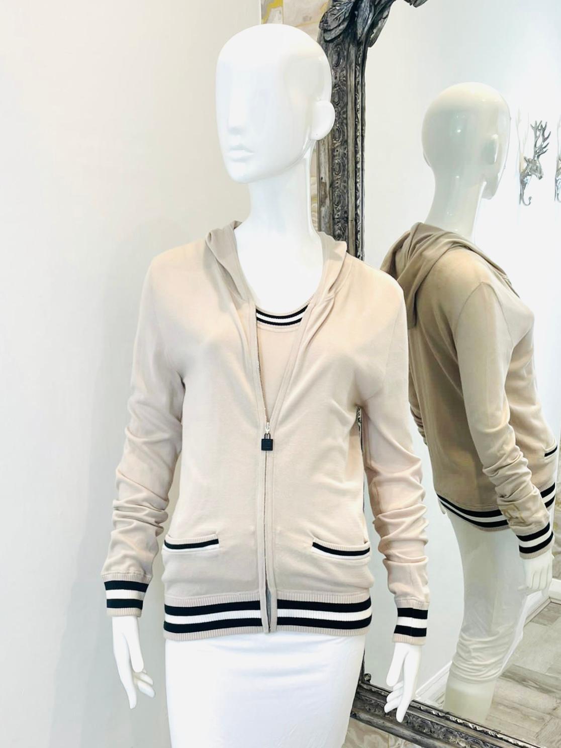 Chanel - Top en coton et sweat à capuche assorti Bon état - En vente à London, GB