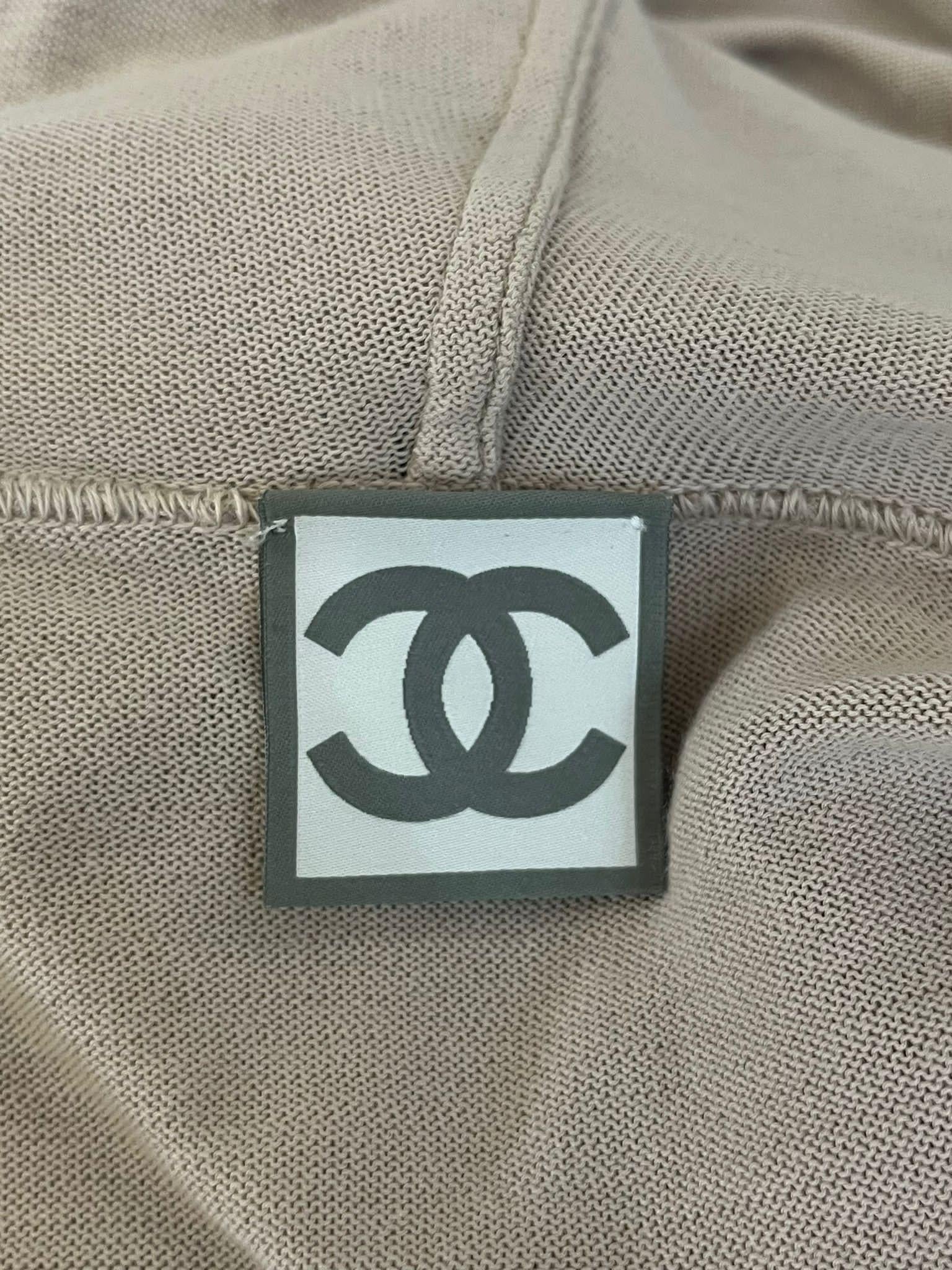 Chanel - Top en coton et sweat à capuche assorti en vente 4