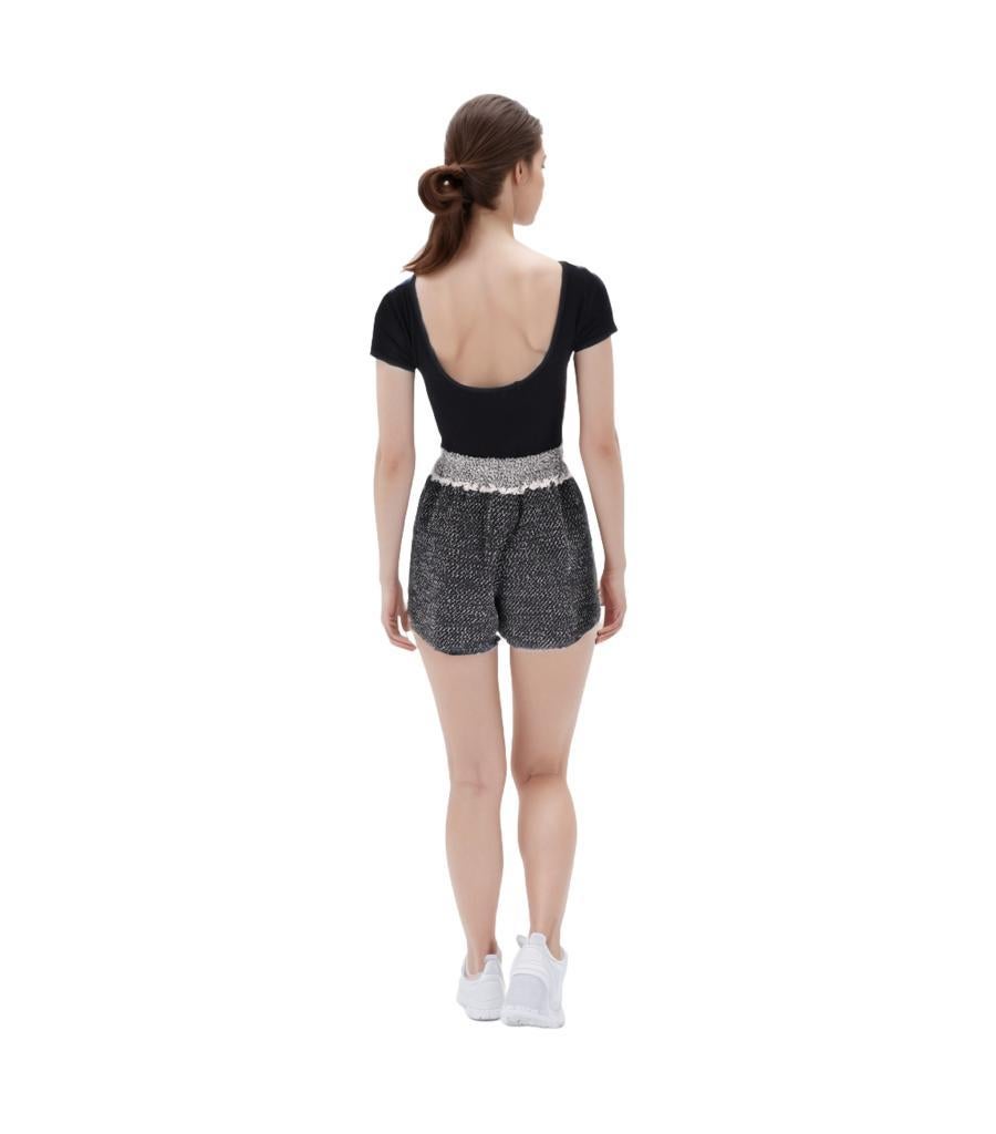 Black Chanel Cotton Tweed Shorts For Sale