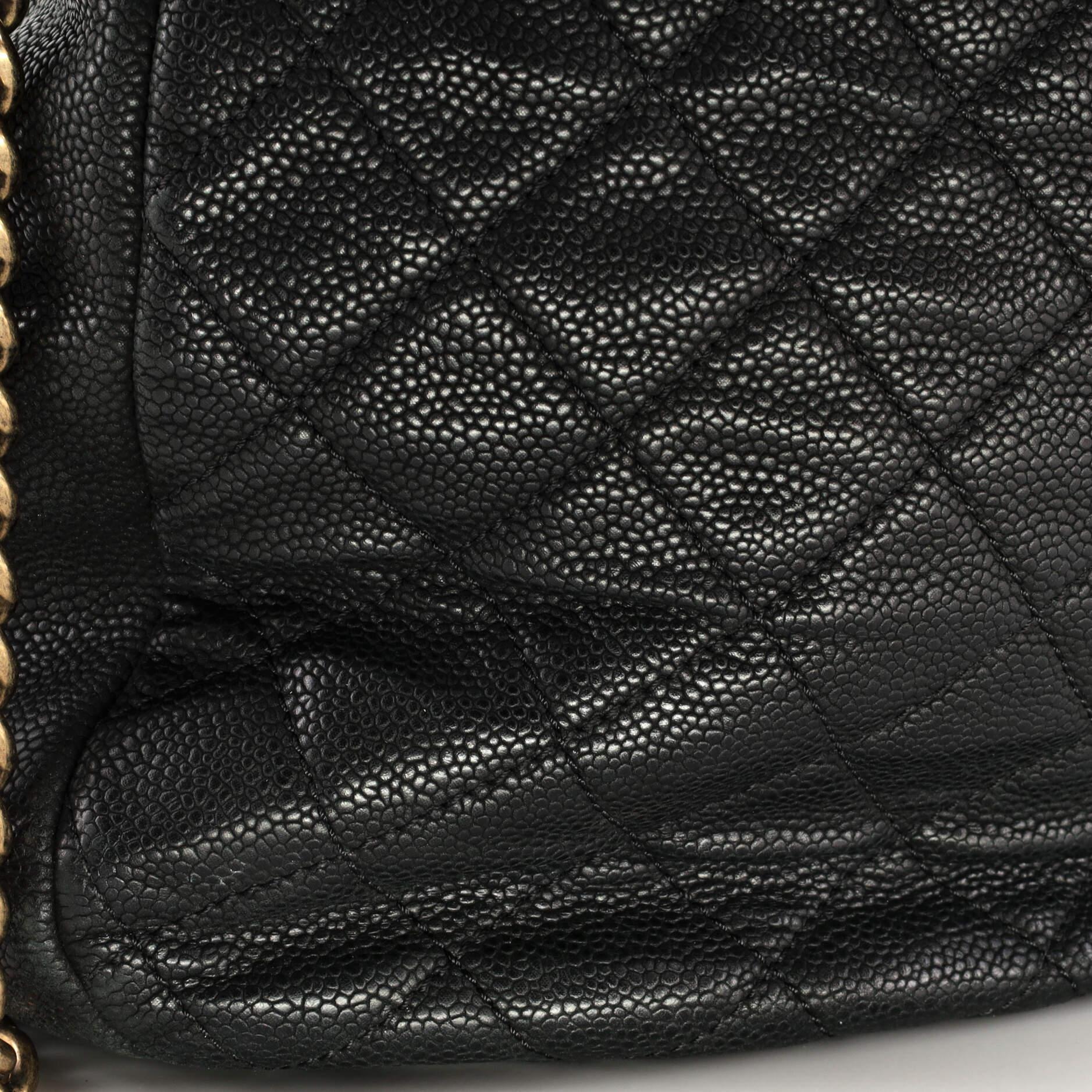 Chanel Country Chic Hobo Quilted Caviar Large 6