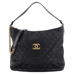 Chanel Country Chic Hobo Quilted Caviar Large