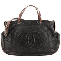 Chanel Country Chic Tote Quilted Leather Large