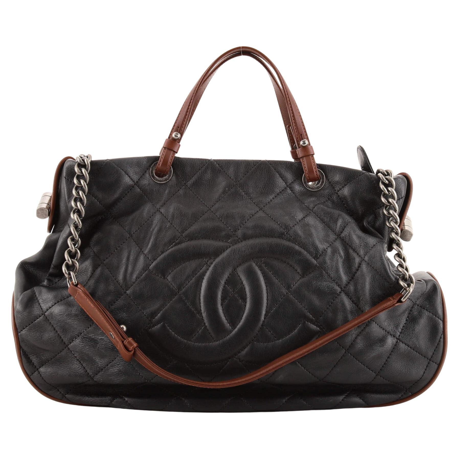 Chanel Country Chic Tote Quilted Leather Large
