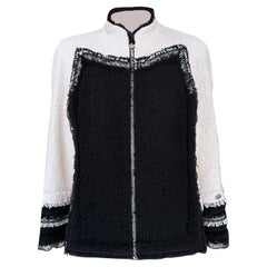 Chanel Country Coquette Monochrome Tweed Jacket 38 FR