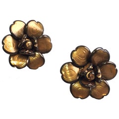 CHANEL Couture Clip-On Earrings By Gripoix