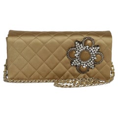 CHANEL Couture Evening Bag in Gold Silk Satin