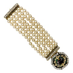 Vintage CHANEL Couture Glass Paste Bracelet