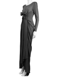 Chanel couture Karl Lagerfeld 1995 black crepe chiffon dress