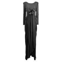 Chanel couture Karl Lagerfeld 1995 black crepe chiffon dress