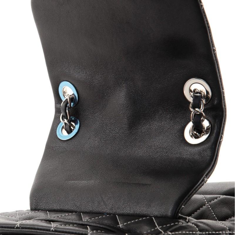 Chanel abgedeckt CC Kette Rucksack genäht Lammfell klein 2