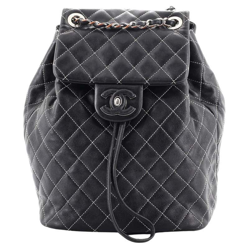 Chanel Covered CC Chain Backpack Stitched Lambskin Small For Sale at ...