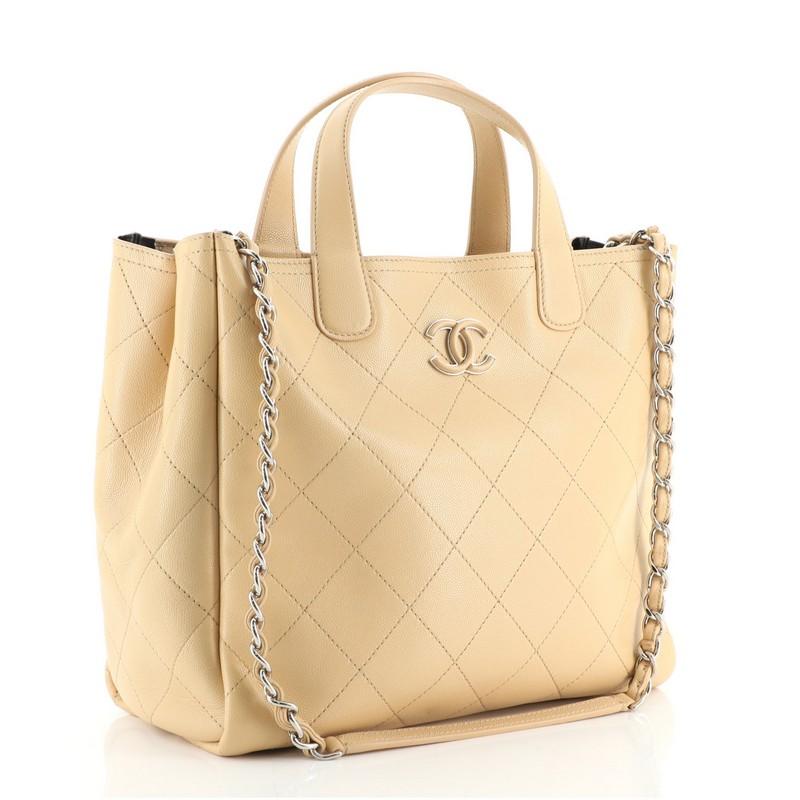 chanel shopping tote sizes