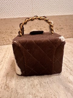 Chanel Cow Print Pony Skin Mini Vanity Case