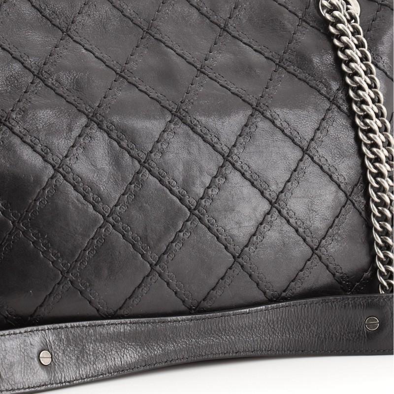 Black Chanel Crave Reissue Flap Bag Quilted Calfskin Jumbo