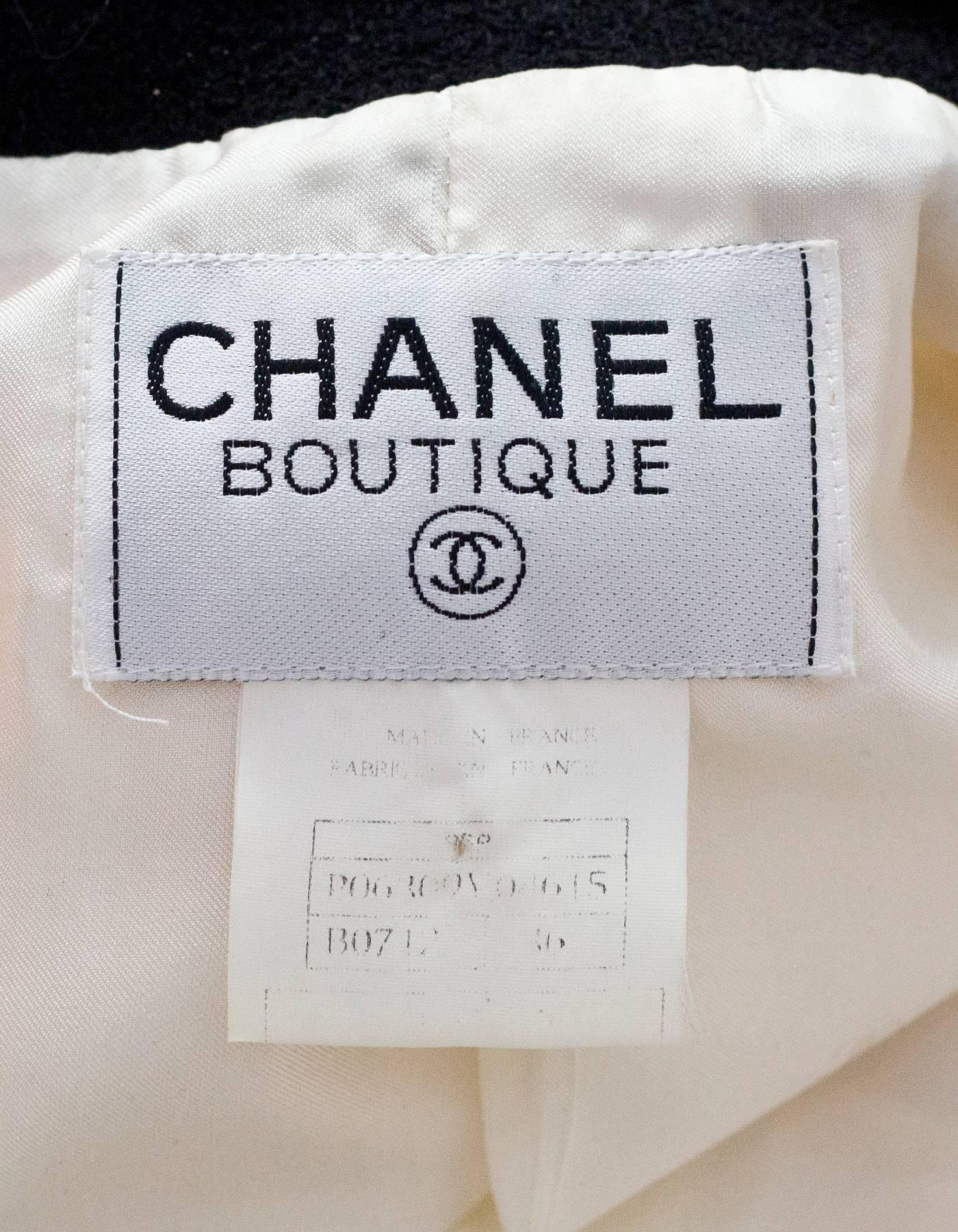 Chanel Cream & Black Jacket sz FR 36 4