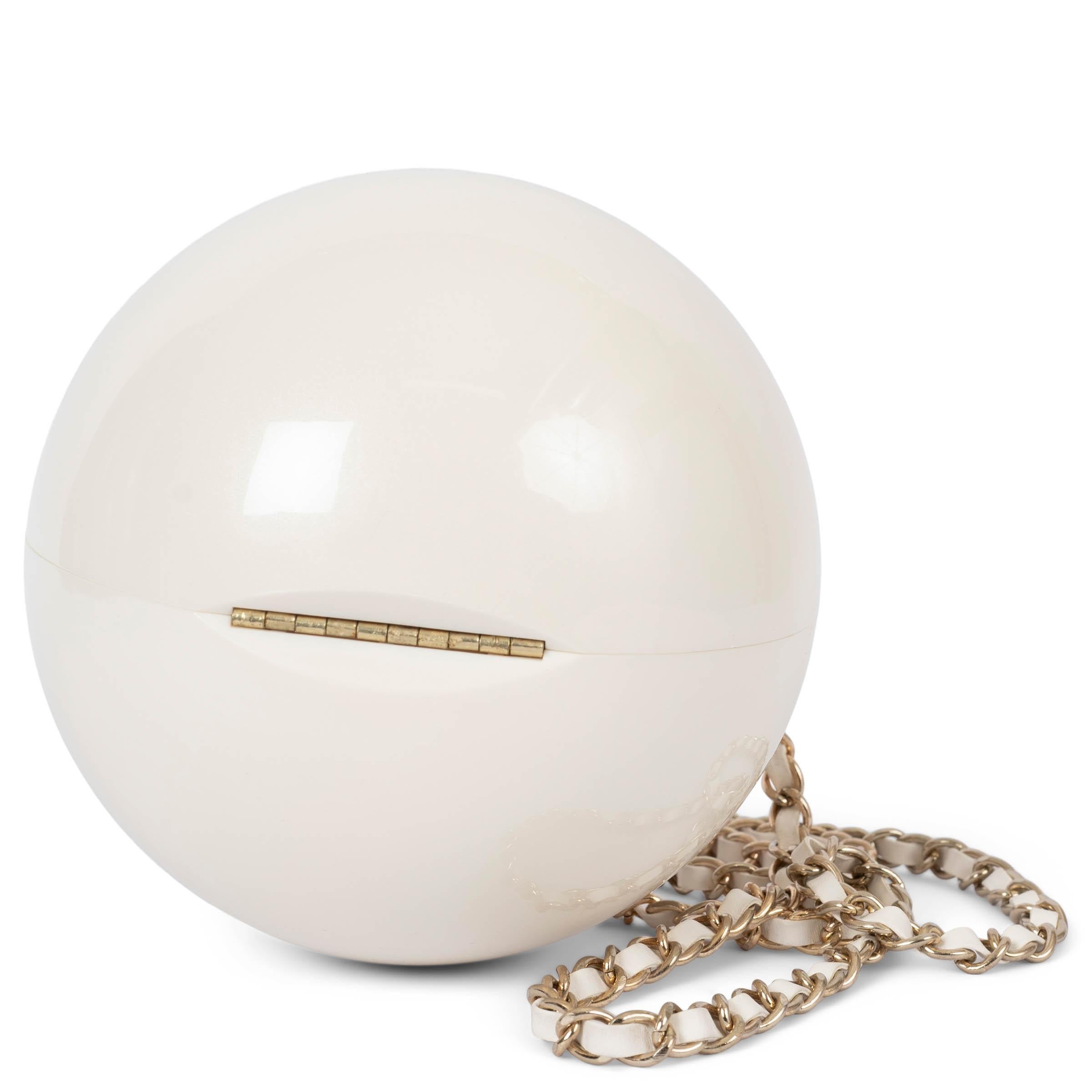 Women's CHANEL cream 2016 PEARL BALL MINAUDIÈRE Shoulder Bag VIP Gift
