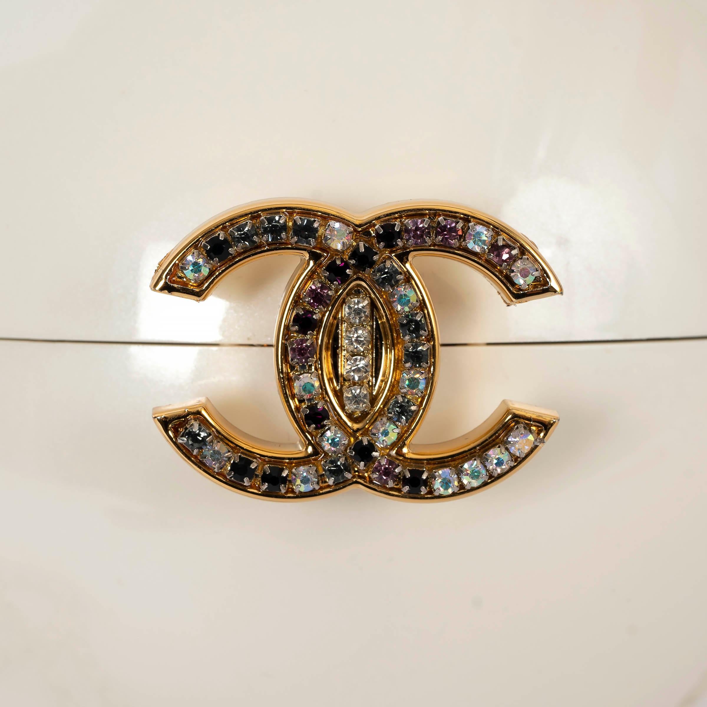 CHANEL cream 2016 PEARL BALL MINAUDIÈRE Shoulder Bag VIP Gift 3