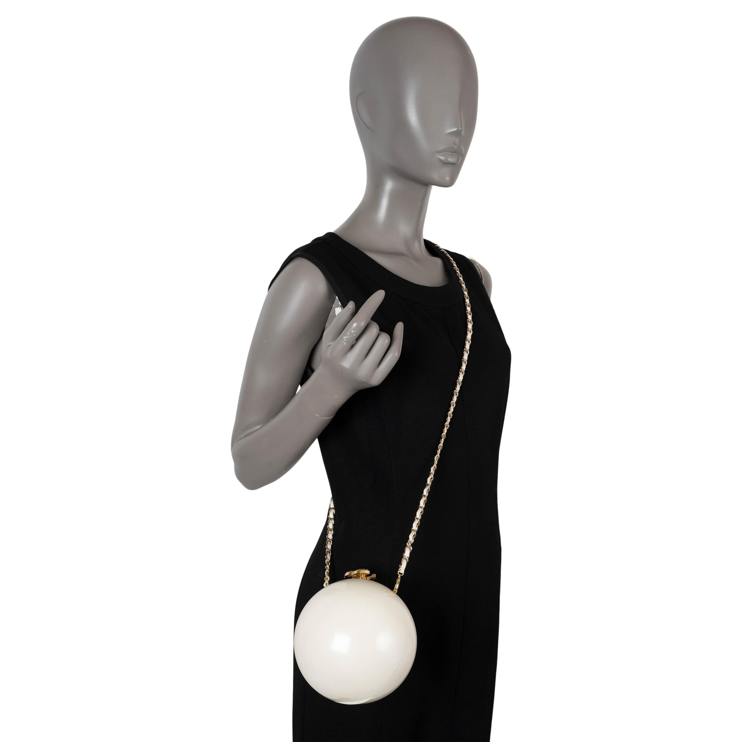 CHANEL cream 2016 PEARL BALL MINAUDIÈRE Shoulder Bag VIP Gift 4