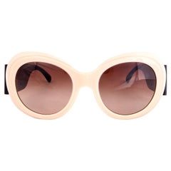 CHANEL cream acetate Sunglasses brown gradient Lens