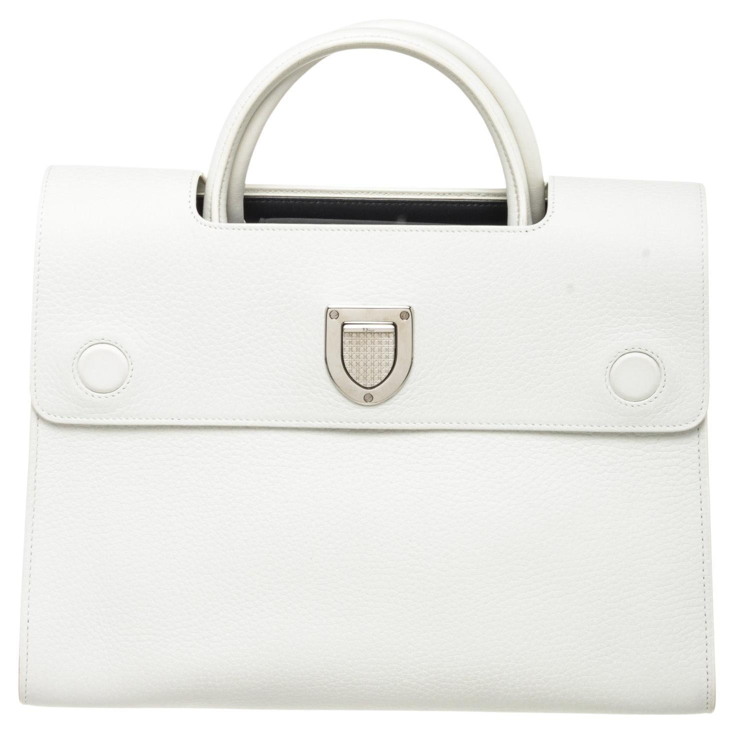 Chanel Cream Black Leather Gabrielle Tote Bag