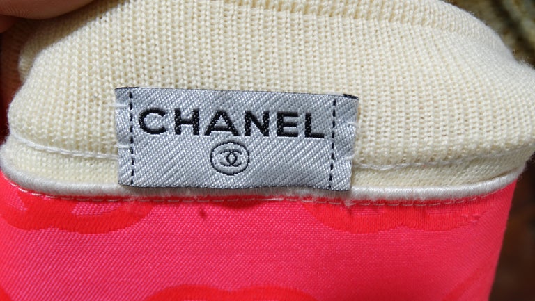 Chanel Cream & Black Quilted Bomber Jacket 5